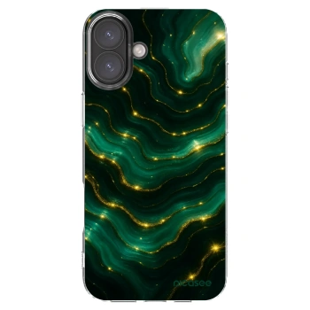 Picasee silikonowe przeźroczyste etui na Apple iPhone 16 Plus - Emerald
