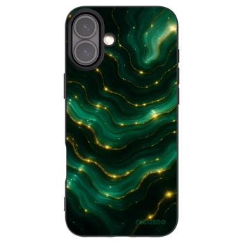 Picasee silikonowe czarne etui na Apple iPhone 16 Plus - Emerald