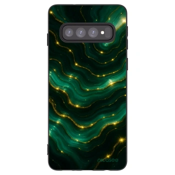 Picasee silikonowe czarne etui na Samsung Galaxy S10 G973 - Emerald