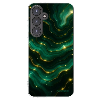 Picasee silikonowe przeźroczyste etui na Samsung Galaxy S24 FE S721B - Emerald