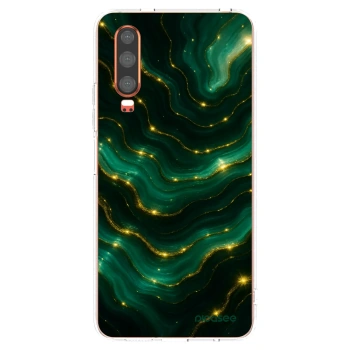 Picasee silikonowe przeźroczyste etui na Huawei P30 - Emerald