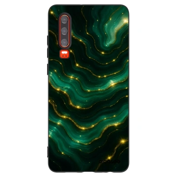 Picasee silikonowe czarne etui na Huawei P30 - Emerald