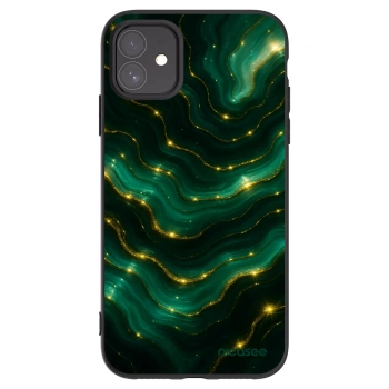 Picasee silikonowe czarne etui na Apple iPhone 11 - Emerald