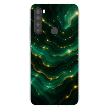 Picasee silikonowe przeźroczyste etui na Xiaomi Redmi Note 8 - Emerald