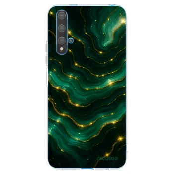 Picasee silikonowe przeźroczyste etui na Huawei Nova 5T - Emerald