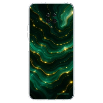 Picasee silikonowe przeźroczyste etui na Xiaomi Redmi Note 9 Pro - Emerald