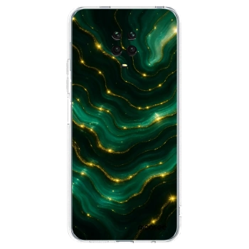 Picasee silikonowe przeźroczyste etui na Xiaomi Redmi Note 9S - Emerald