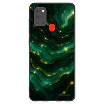 Picasee silikonowe czarne etui na Samsung Galaxy A21s - Emerald