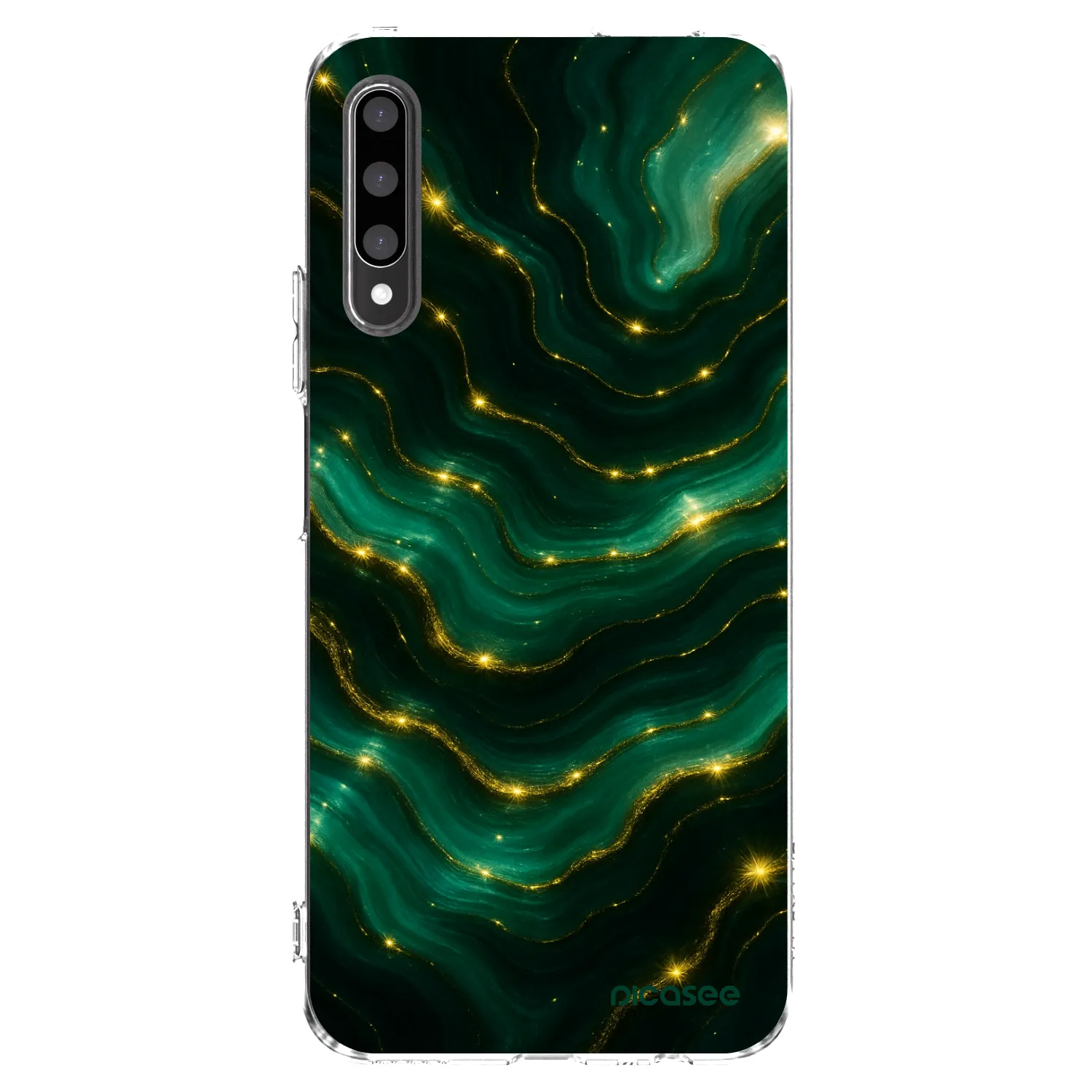 Picasee silikonowe przeźroczyste etui na Honor 9X Pro - Emerald