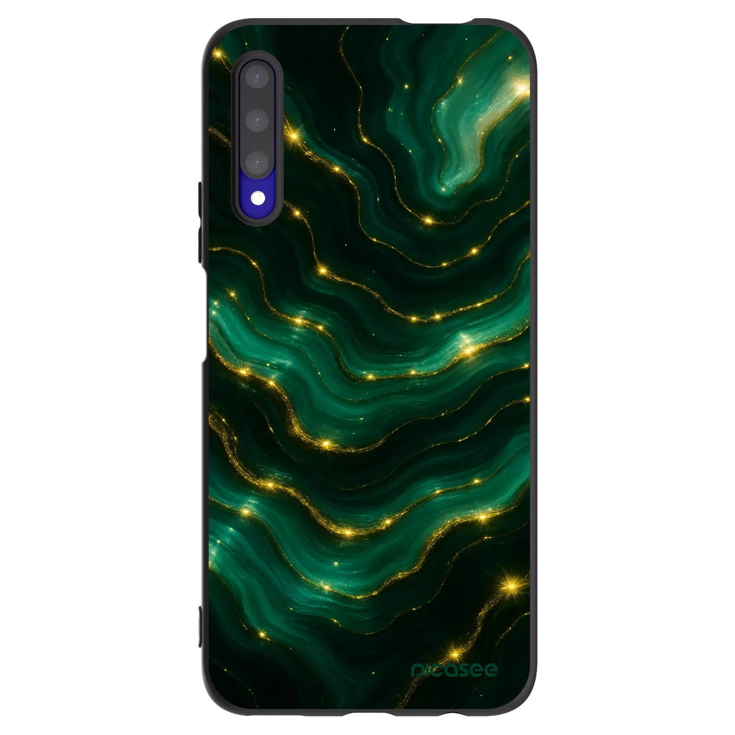 Picasee silikonowe czarne etui na Honor 9X Pro - Emerald