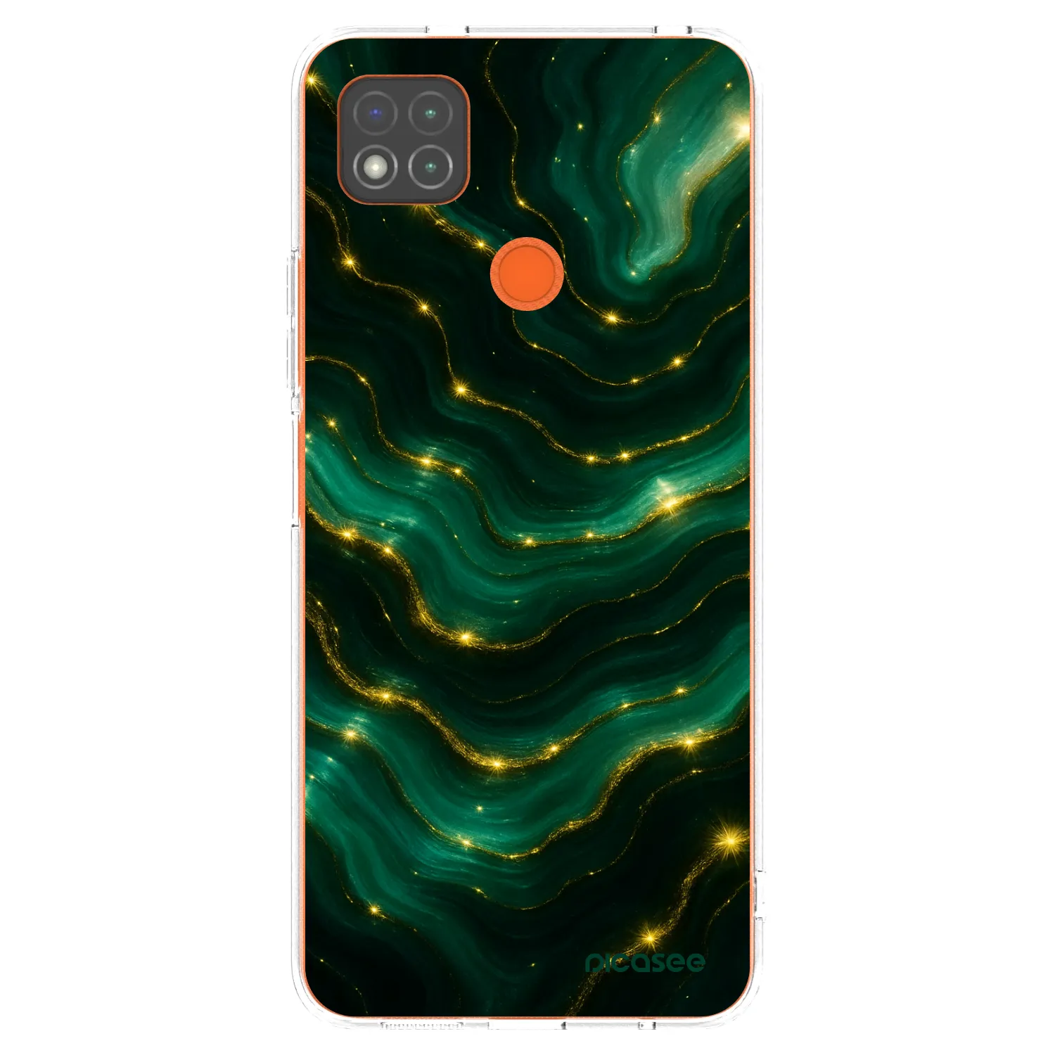 Picasee silikonowe przeźroczyste etui na Xiaomi Redmi 9C - Emerald