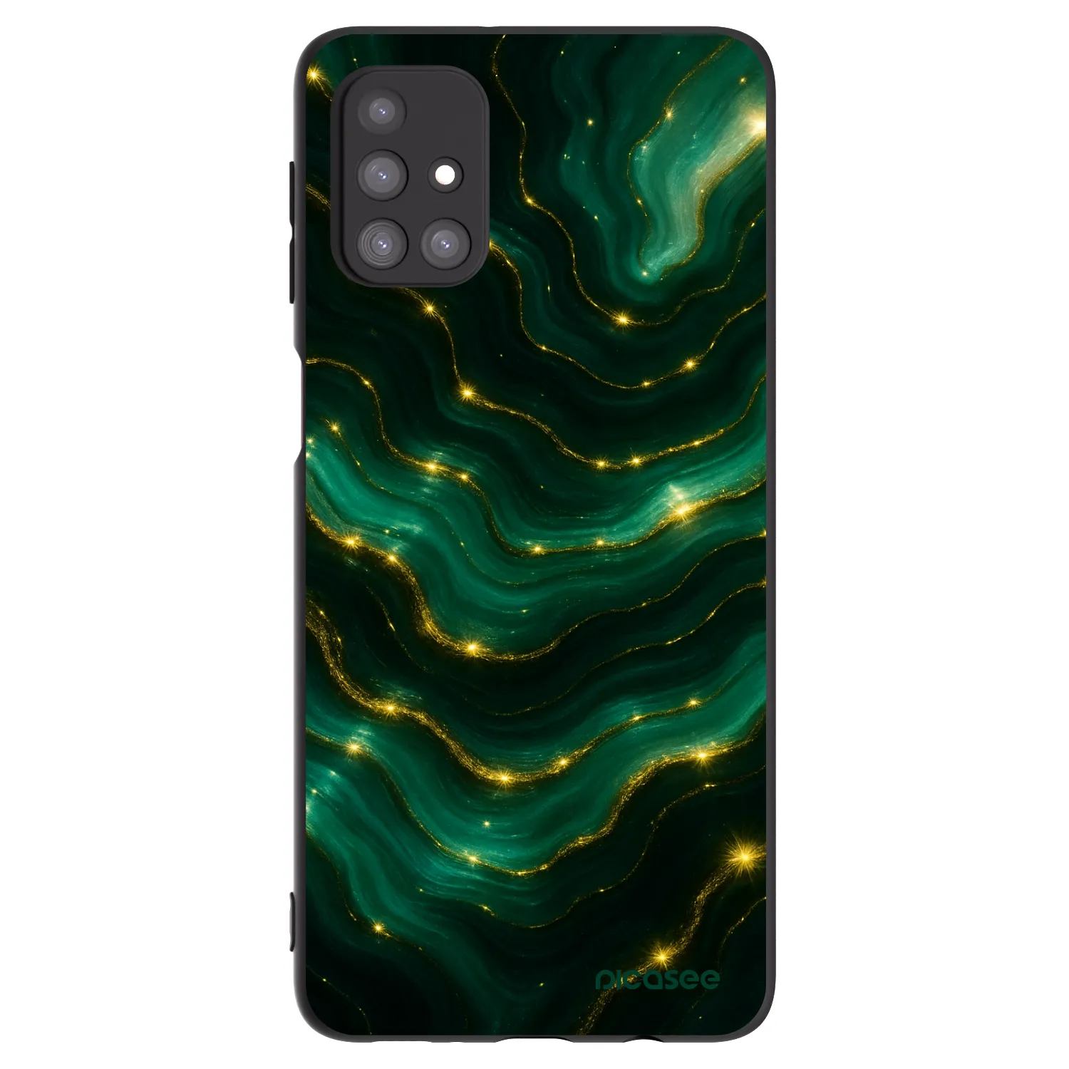 Picasee silikonowe czarne etui na Samsung Galaxy M31s - Emerald