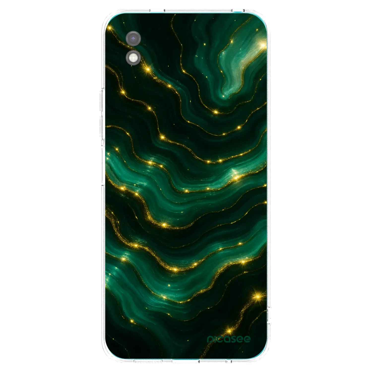 Picasee silikonowe czarne etui na Xiaomi Redmi 9A - Emerald