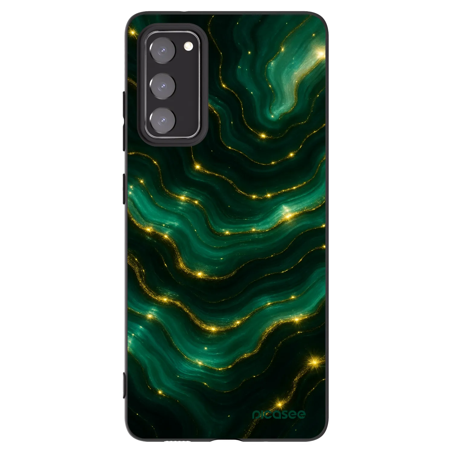 Picasee silikonowe czarne etui na Samsung Galaxy S20 FE - Emerald