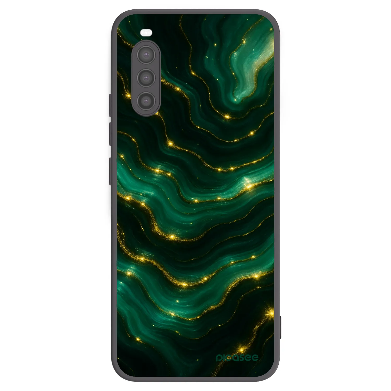 Picasee silikonowe czarne etui na Sony Xperia 10 II - Emerald