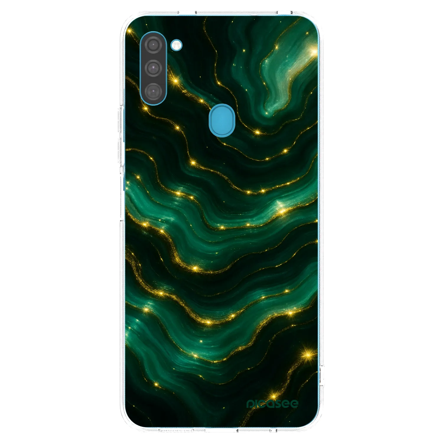 Picasee silikonowe przeźroczyste etui na Samsung Galaxy M11 - Emerald