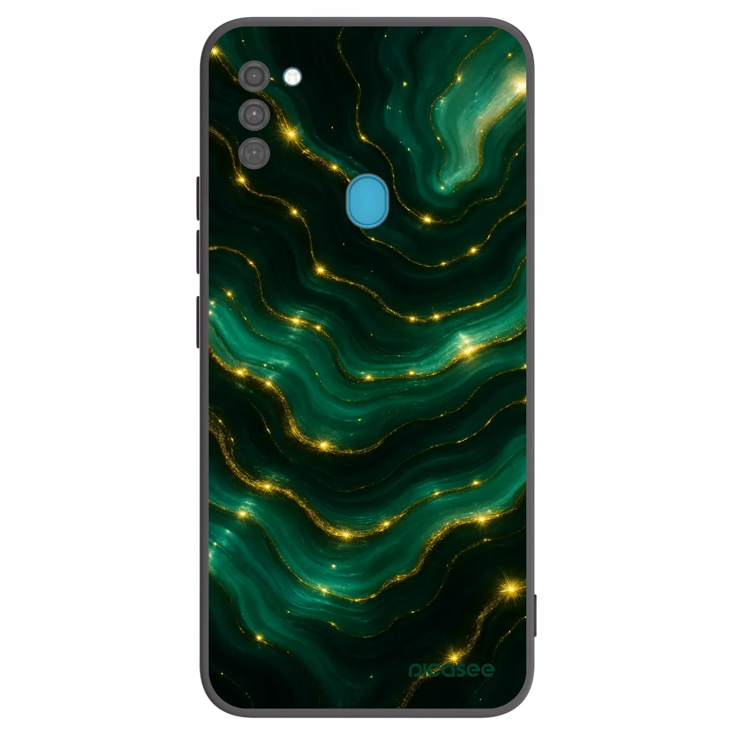 Picasee silikonowe czarne etui na Samsung Galaxy M11 - Emerald