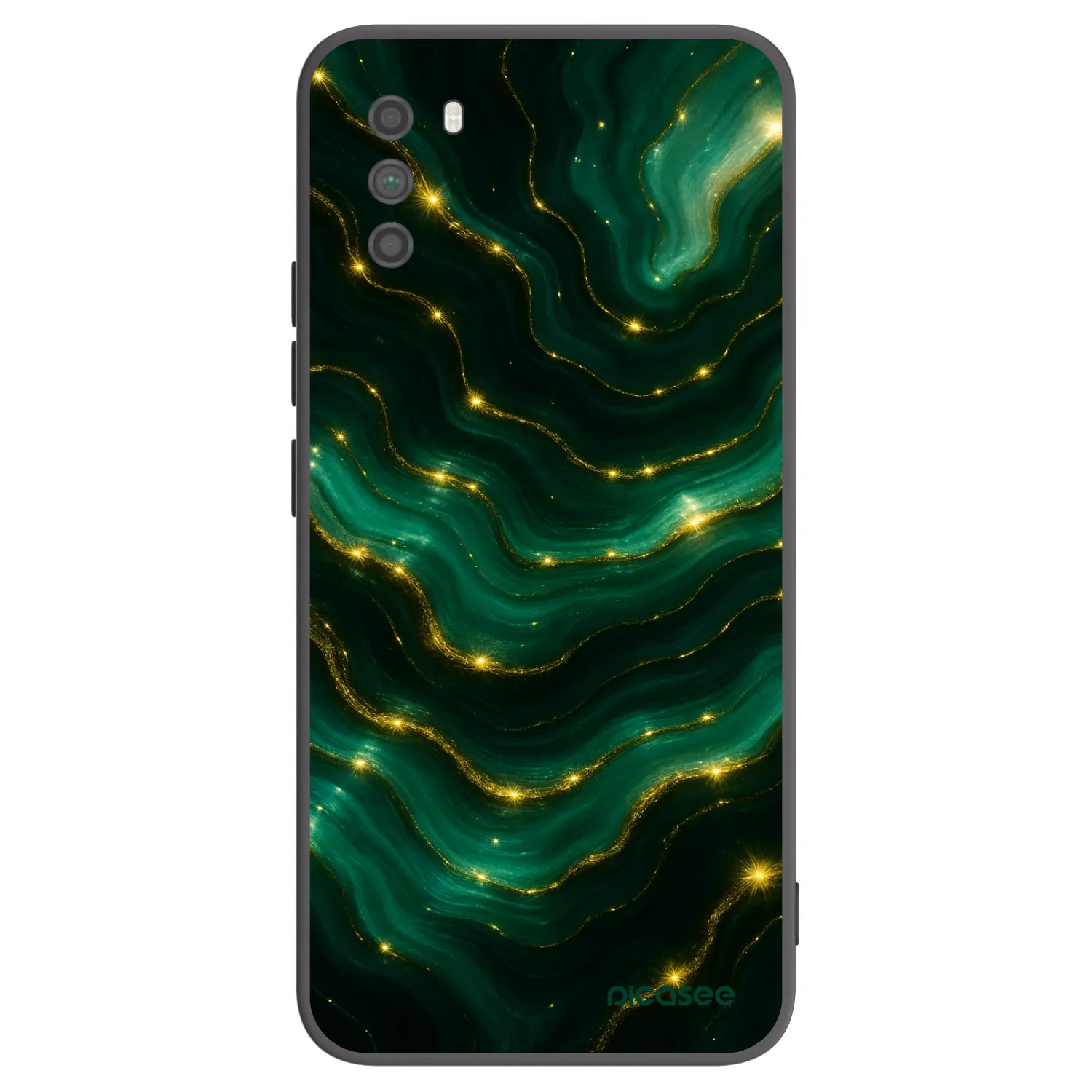 Picasee silikonowe czarne etui na Xiaomi Poco M3 - Emerald