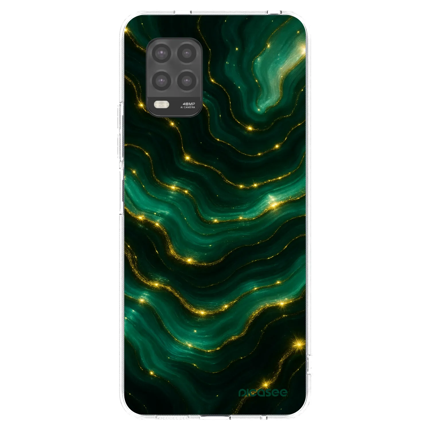 Picasee silikonowe przeźroczyste etui na Xiaomi Mi 10 Lite - Emerald