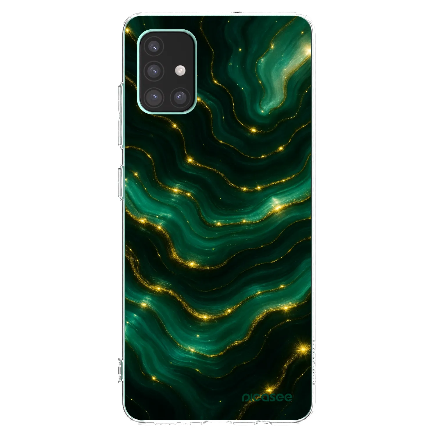 Picasee silikonowe przeźroczyste etui na Samsung Galaxy M51 M515F - Emerald