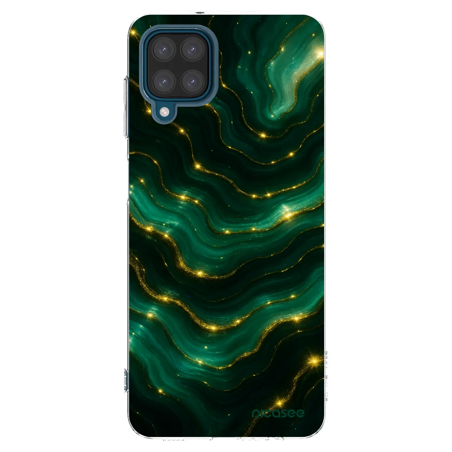 Picasee silikonowe przeźroczyste etui na Samsung Galaxy A12 A125F - Emerald