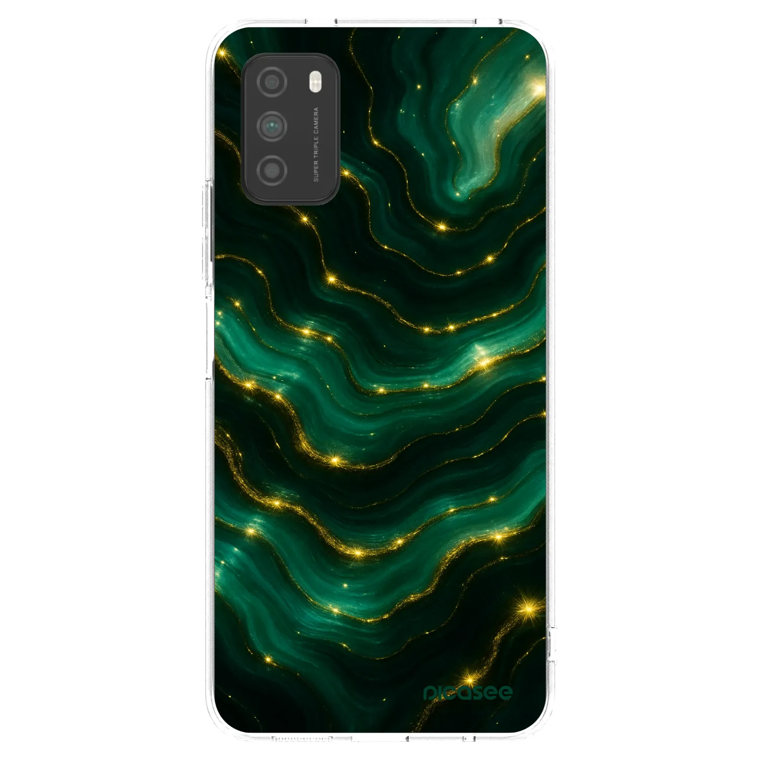 Picasee silikonowe przeźroczyste etui na Xiaomi Poco M3 - Emerald