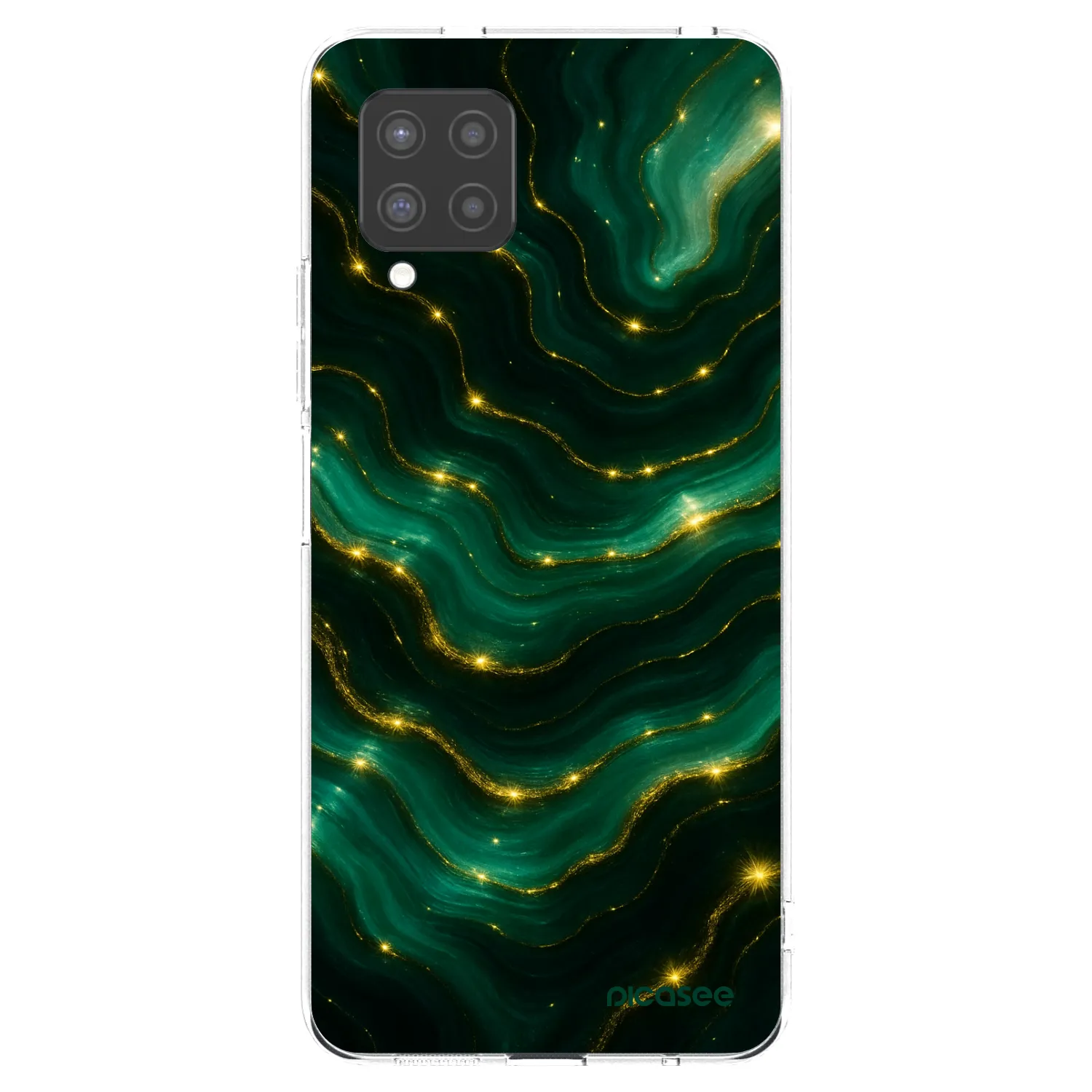 Picasee silikonowe przeźroczyste etui na Samsung Galaxy A42 A426B - Emerald