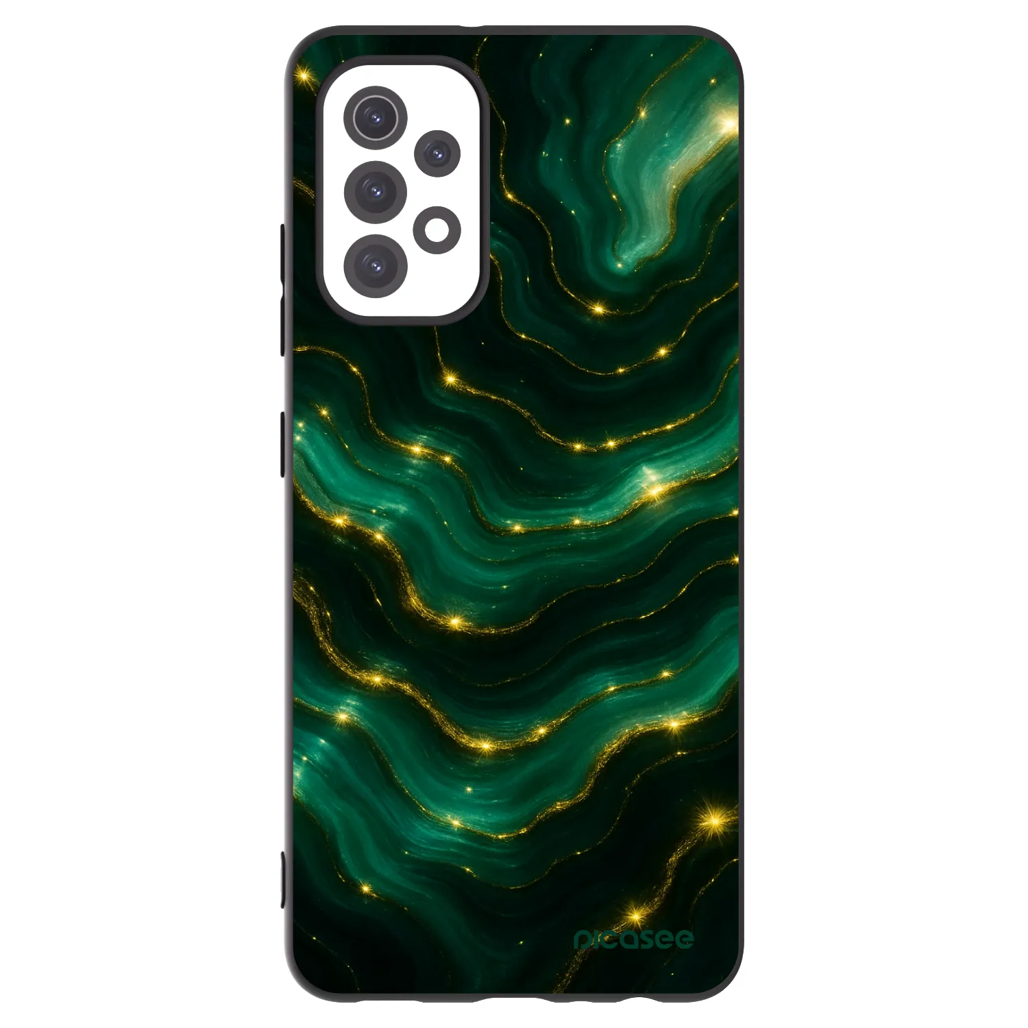 Picasee silikonowe czarne etui na Samsung Galaxy A32 5G A326B - Emerald