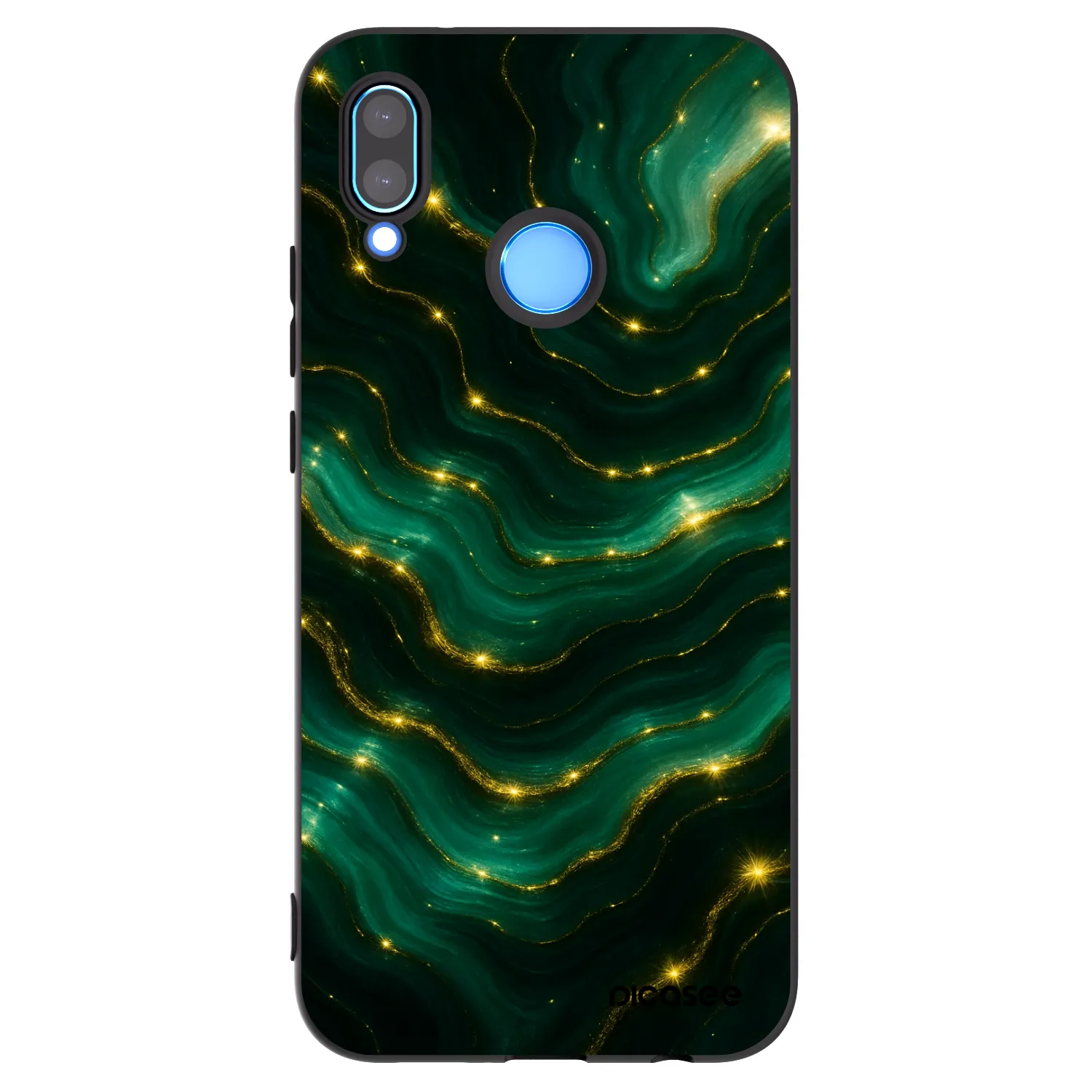 Picasee silikonowe czarne etui na Huawei P20 Lite - Emerald