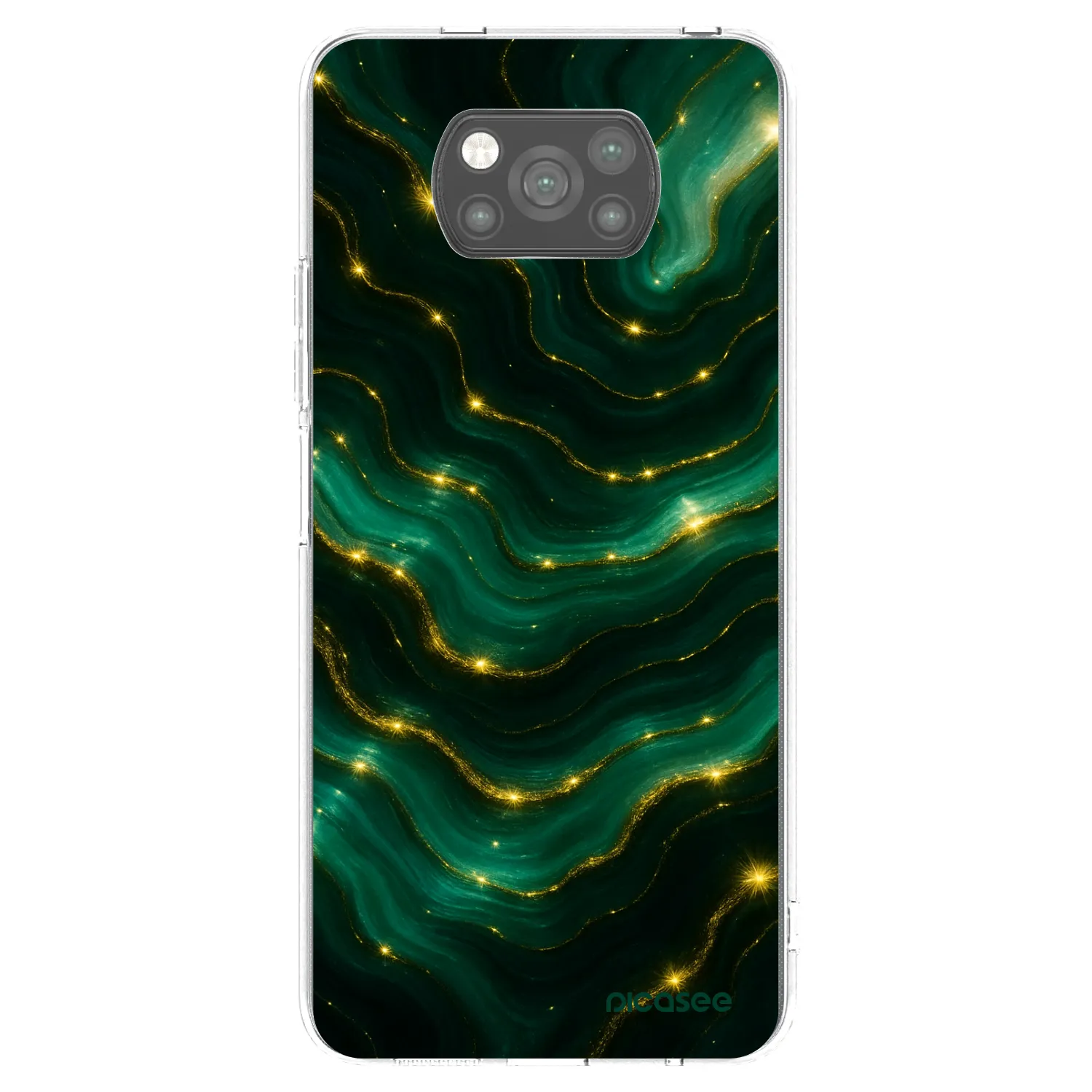 Picasee silikonowe czarne etui na Xiaomi Poco X3 Pro - Emerald