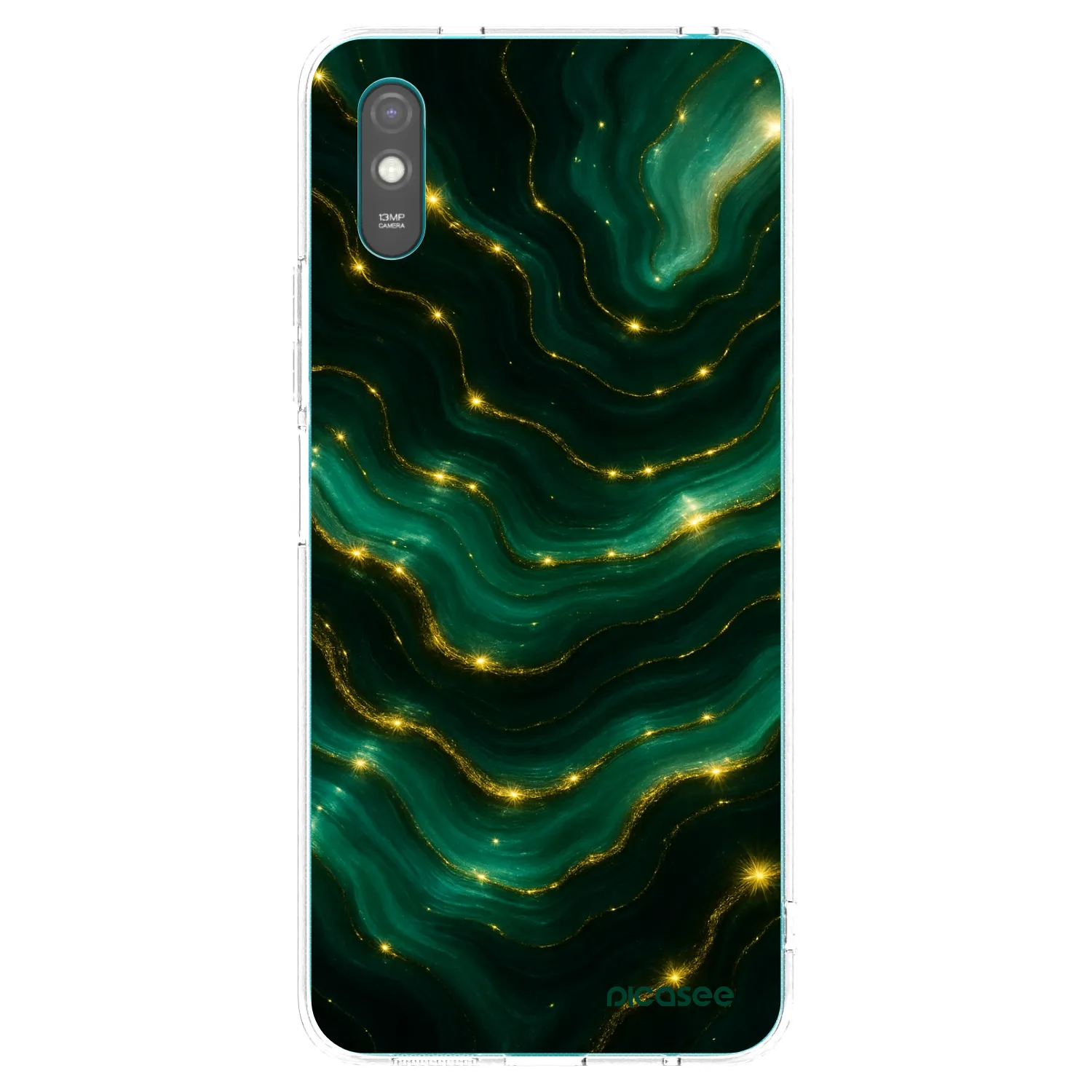 Picasee silikonowe przeźroczyste etui na Xiaomi Redmi 9AT - Emerald