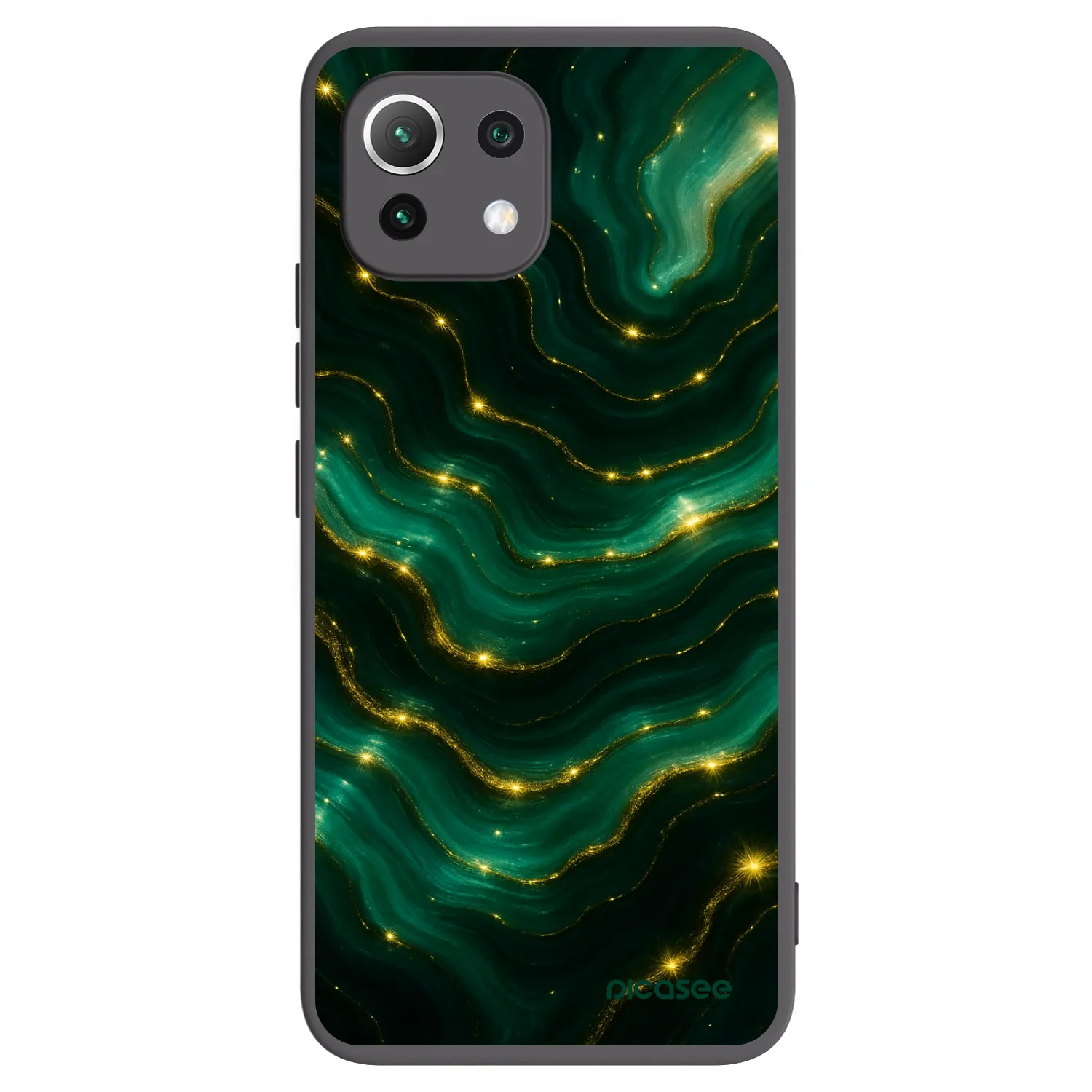 Picasee silikonowe czarne etui na Xiaomi Mi 11 Lite - Emerald