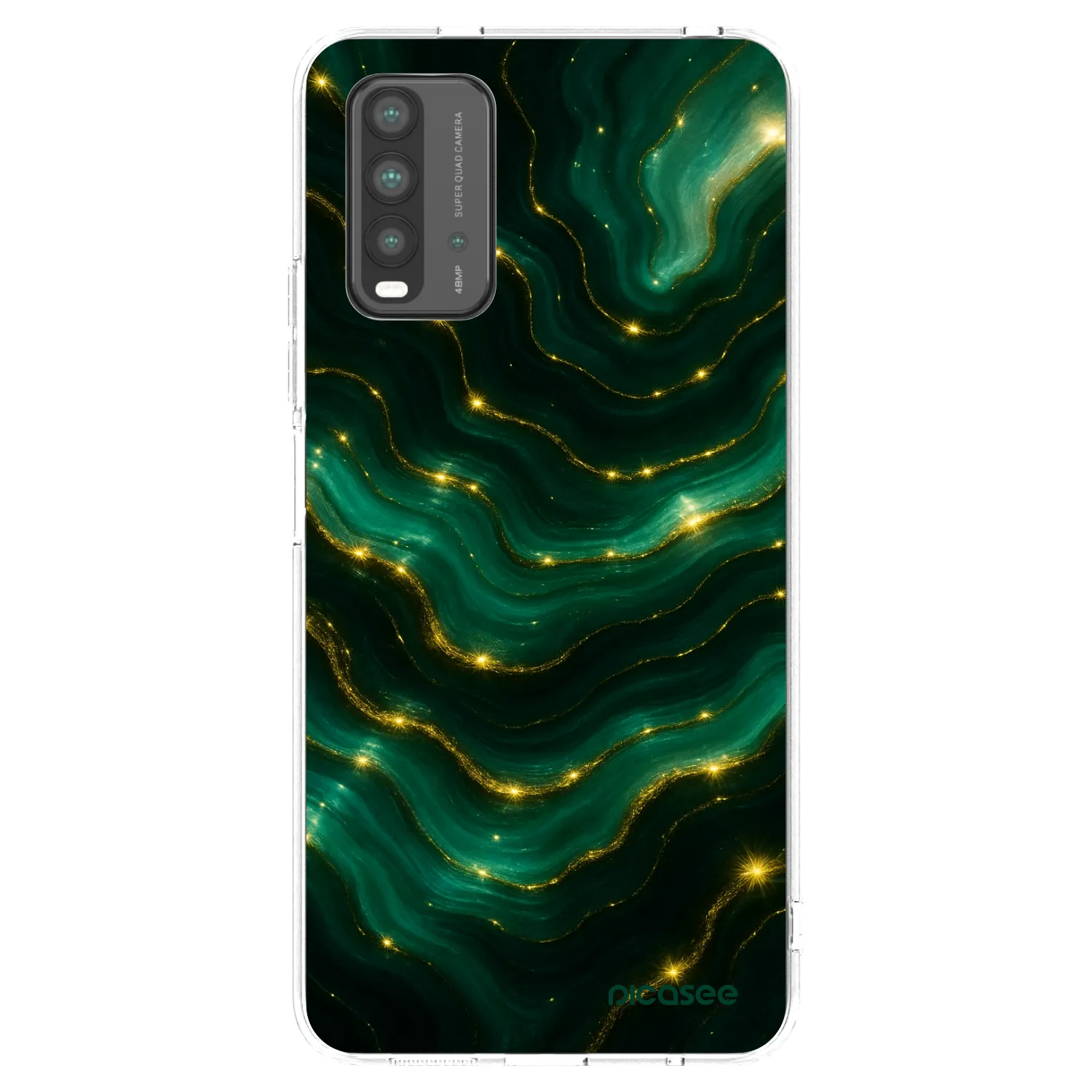 Picasee silikonowe przeźroczyste etui na Xiaomi Redmi 9T - Emerald