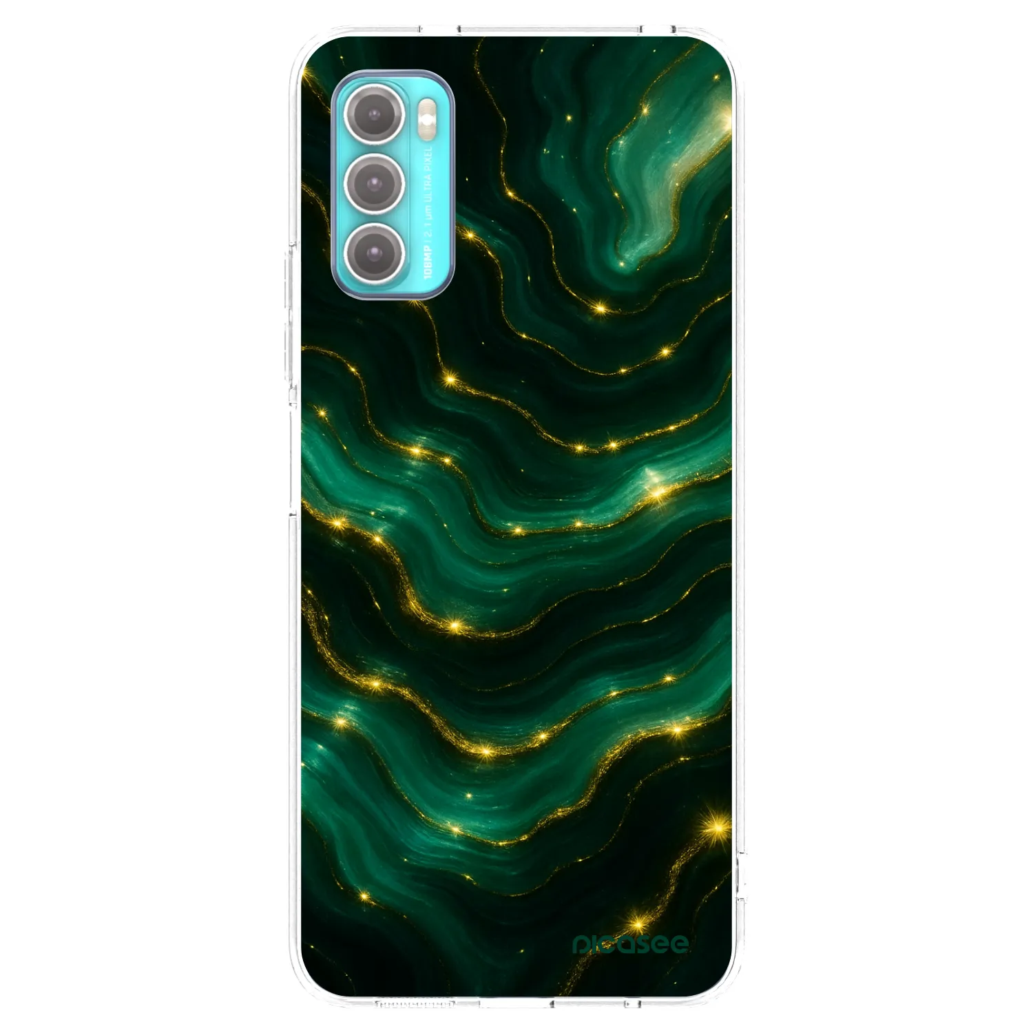 Picasee silikonowe przeźroczyste etui na Motorola Moto G60 - Emerald