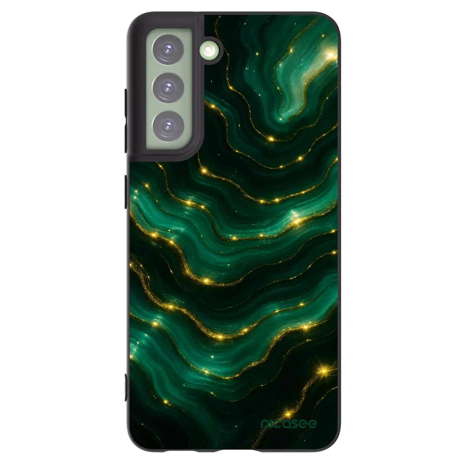Picasee silikonowe czarne etui na Samsung Galaxy S21 FE 5G - Emerald