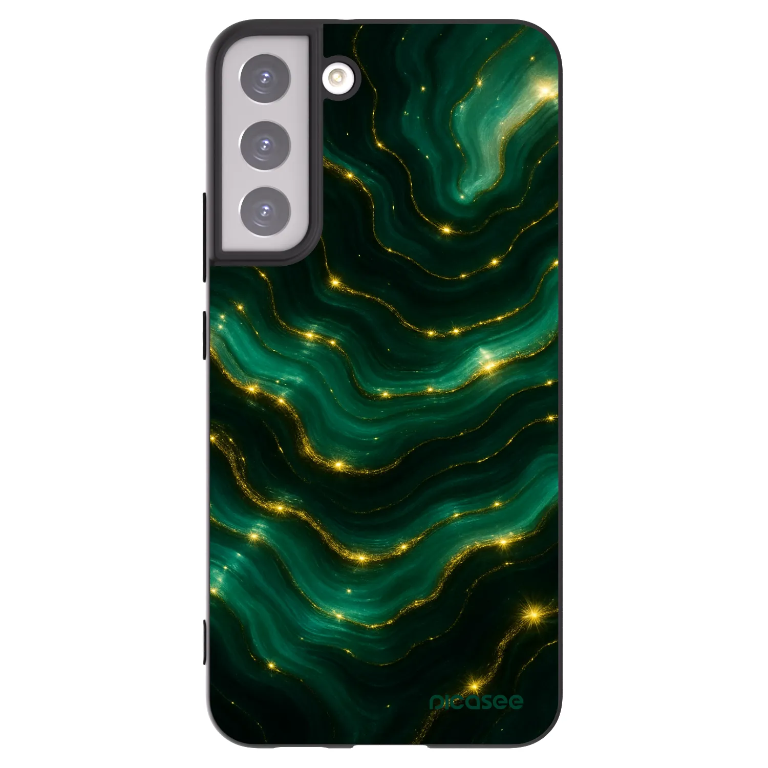 Picasee silikonowe czarne etui na Samsung Galaxy S22+ 5G - Emerald