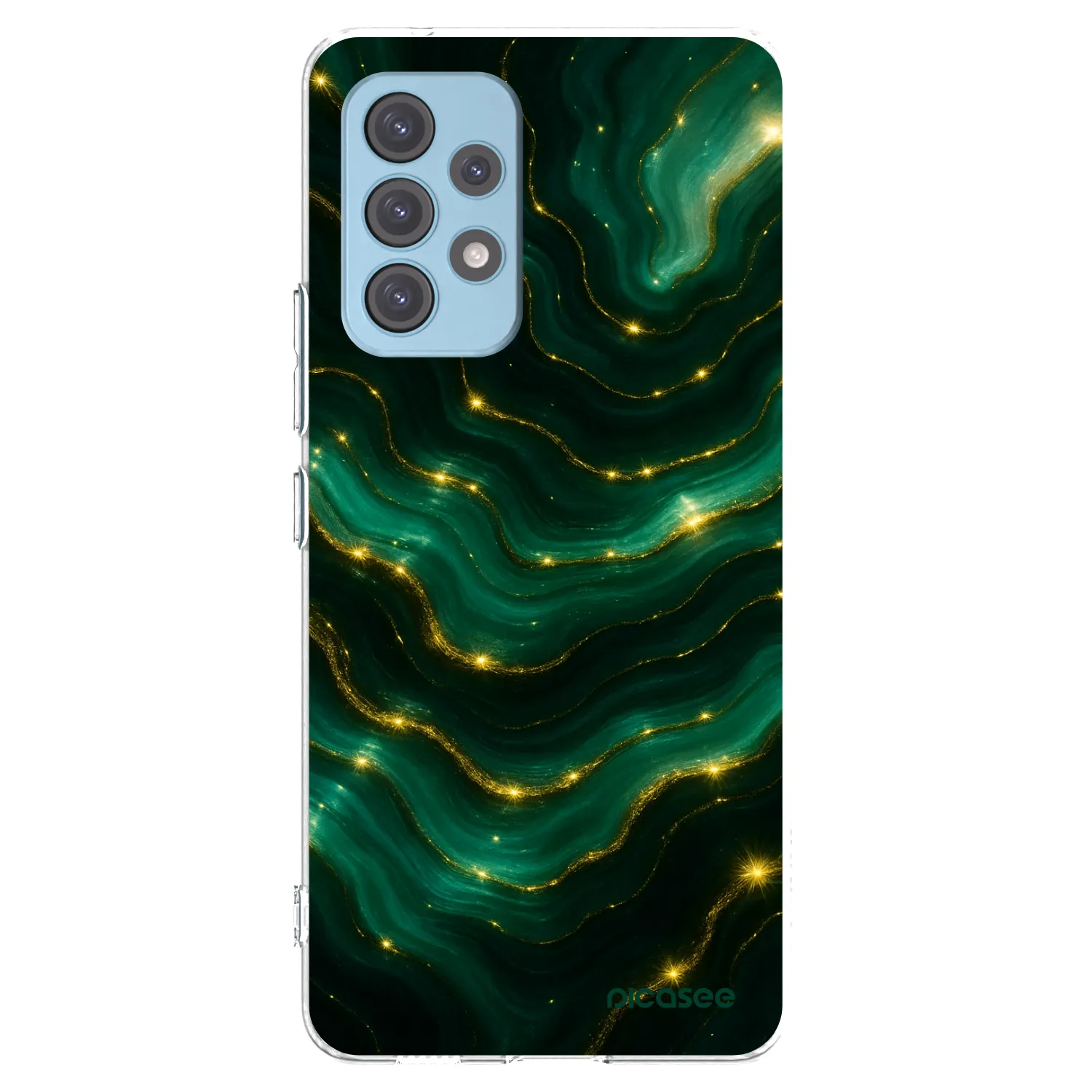 Picasee silikonowe przeźroczyste etui na Samsung Galaxy A53 5G A536 - Emerald