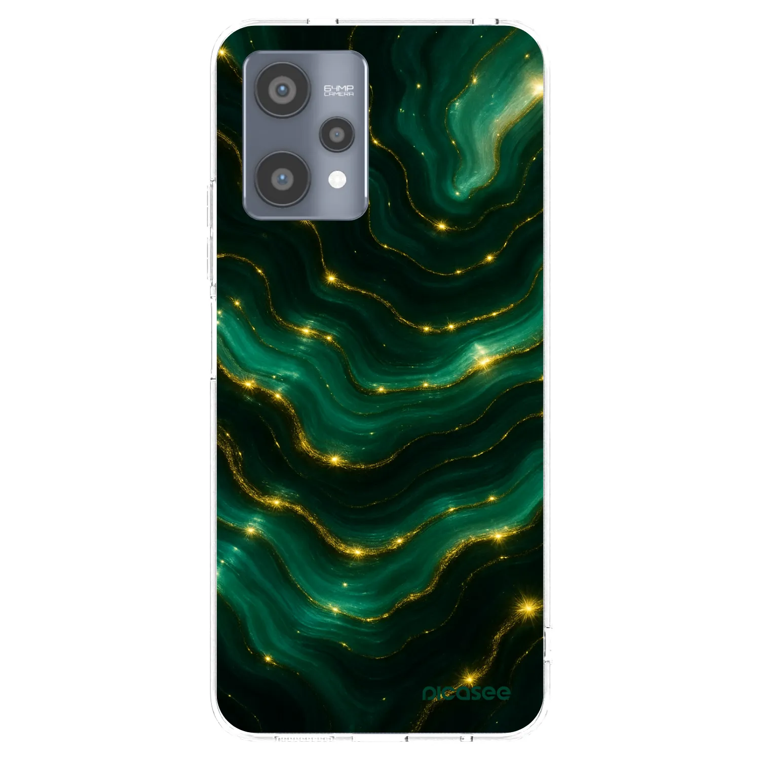 Picasee silikonowe przeźroczyste etui na Realme 9 Pro 5G - Emerald