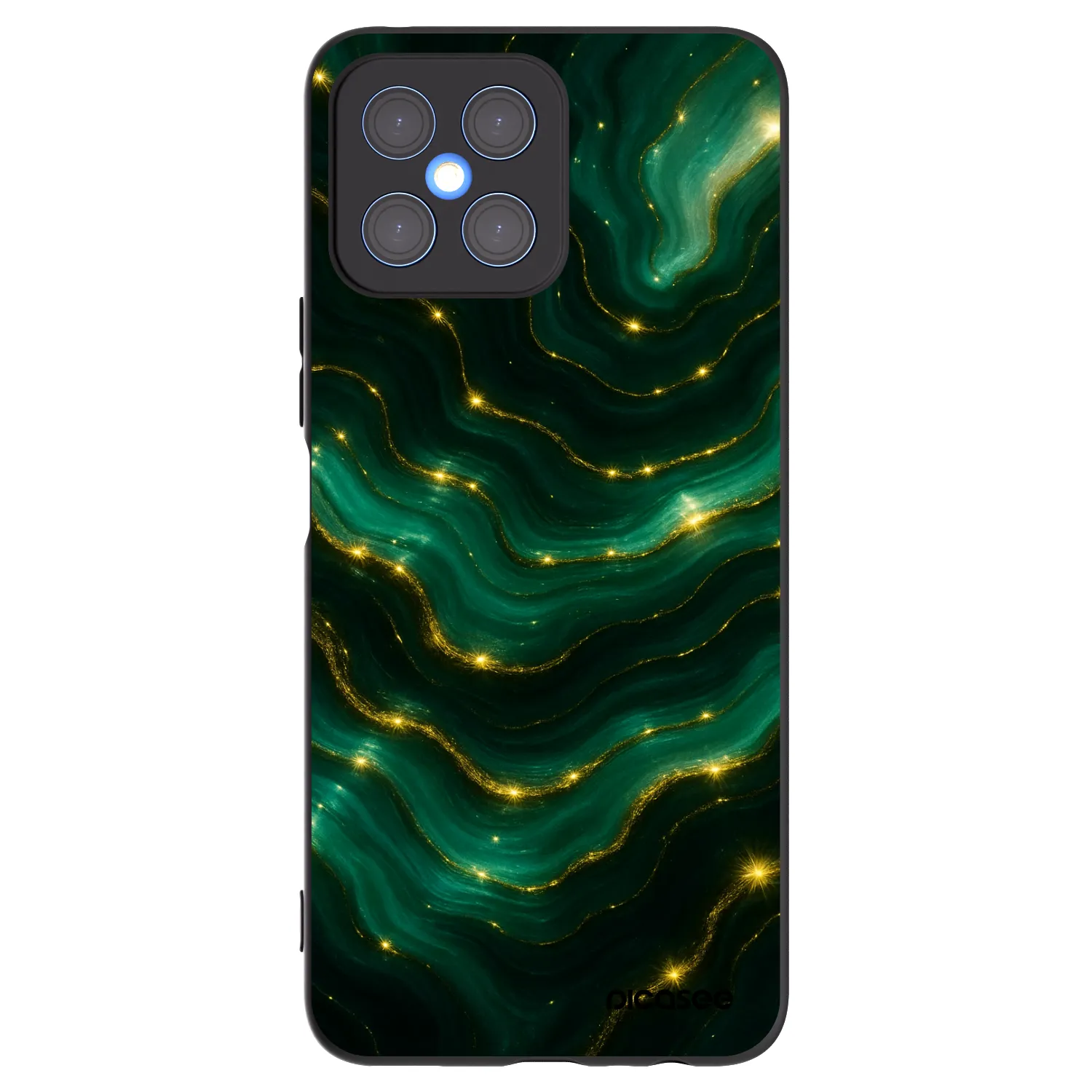 Picasee silikonowe czarne etui na Honor X8 4G - Emerald