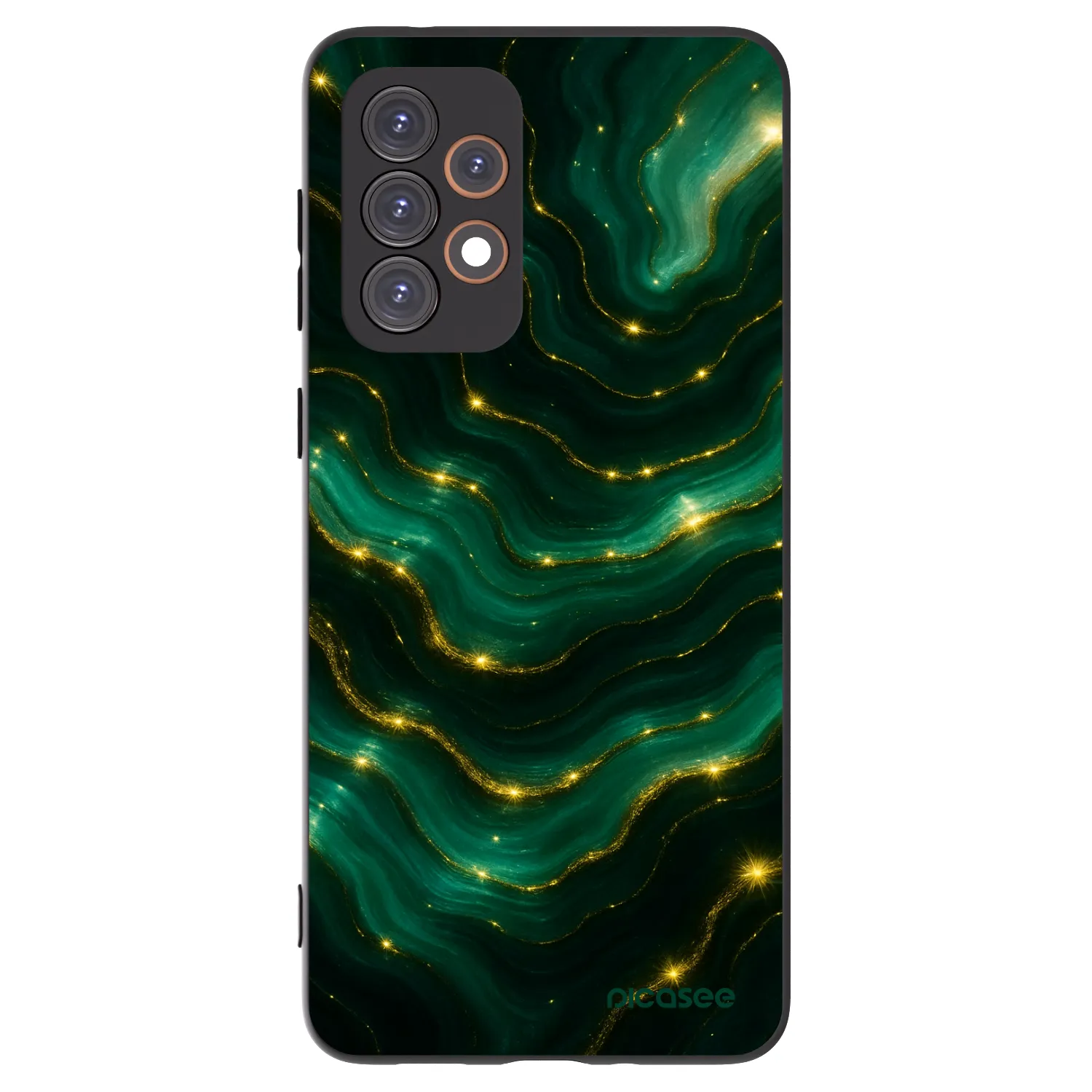 Picasee silikonowe czarne etui na Samsung Galaxy A33 5G A336 - Emerald