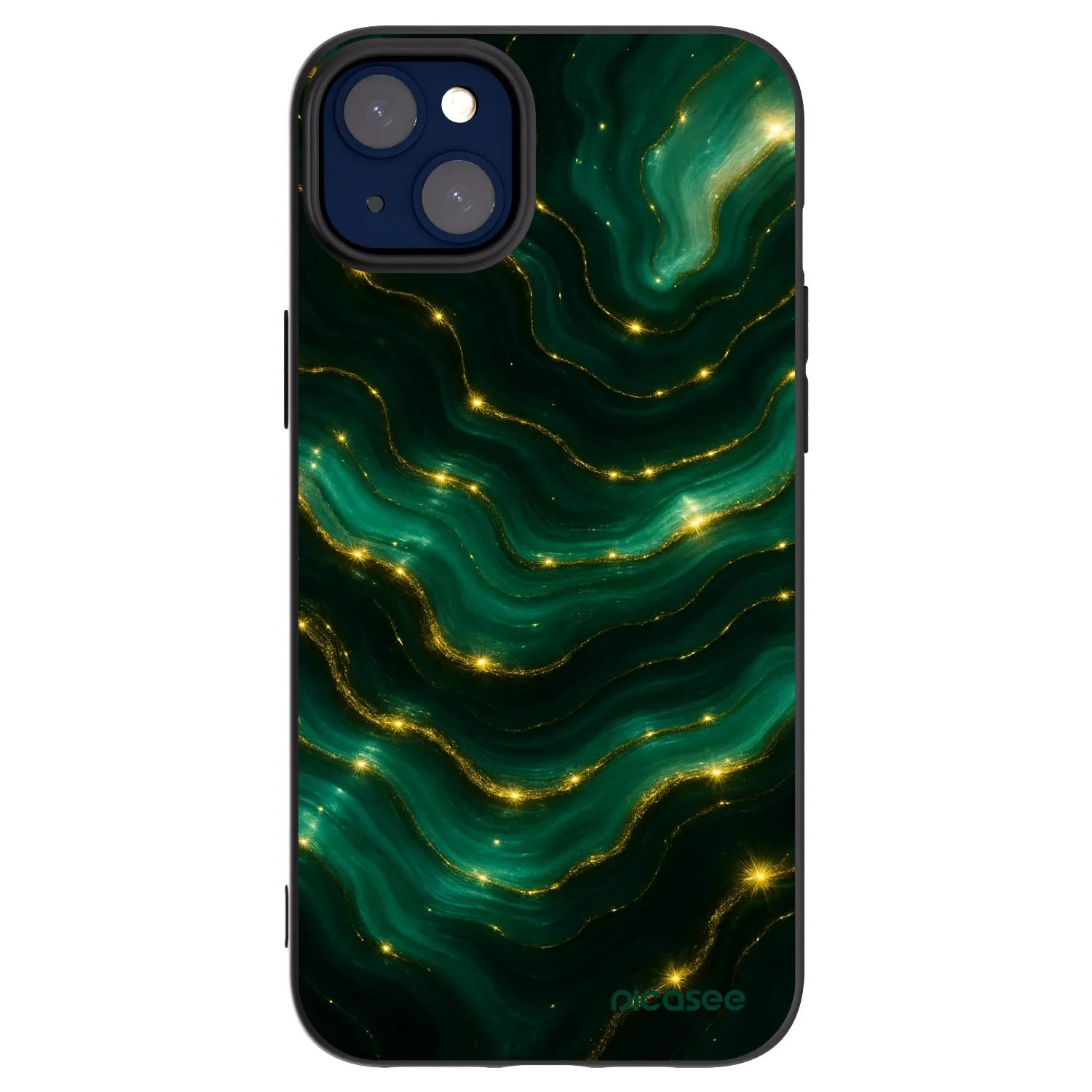 Picasee silikonowe czarne etui na Apple iPhone 14 Plus - Emerald