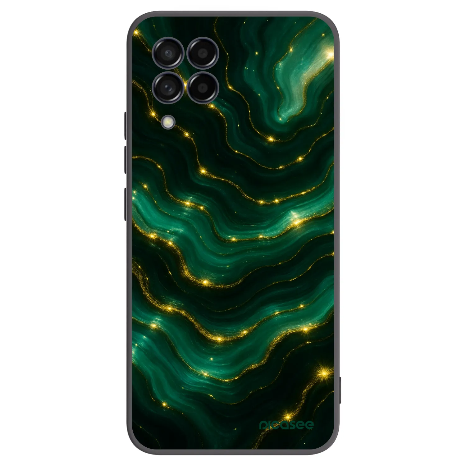 Picasee silikonowe czarne etui na Samsung Galaxy M53 5G - Emerald
