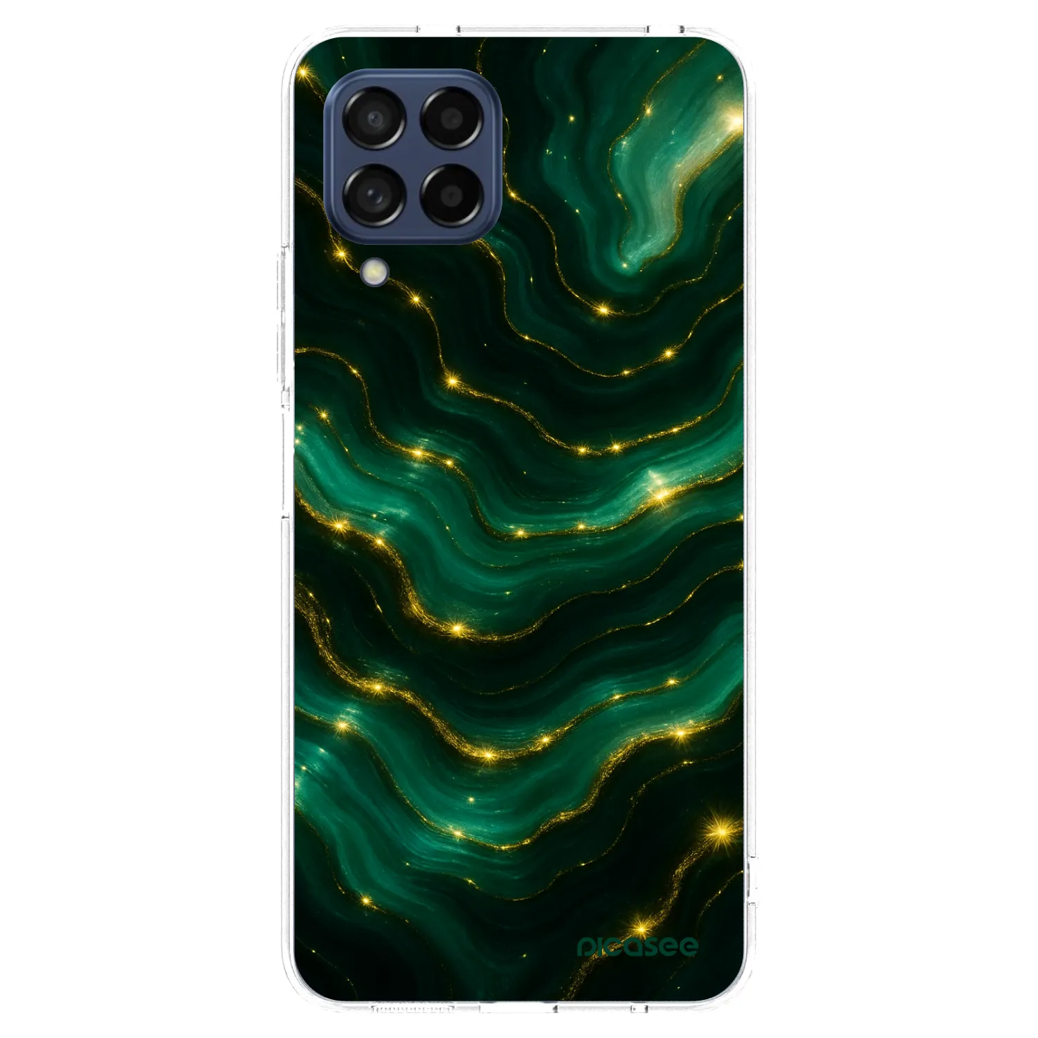 Picasee silikonowe przeźroczyste etui na Samsung Galaxy M53 5G - Emerald