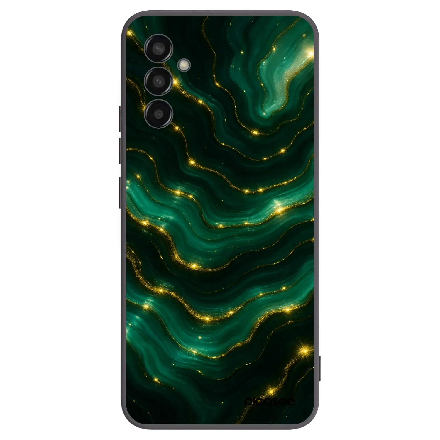 Picasee silikonowe czarne etui na Samsung Galaxy M13 M135F - Emerald