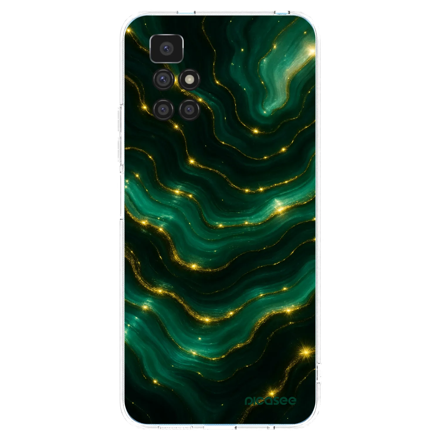 Picasee silikonowe przeźroczyste etui na Xiaomi Redmi 10 (2022) - Emerald