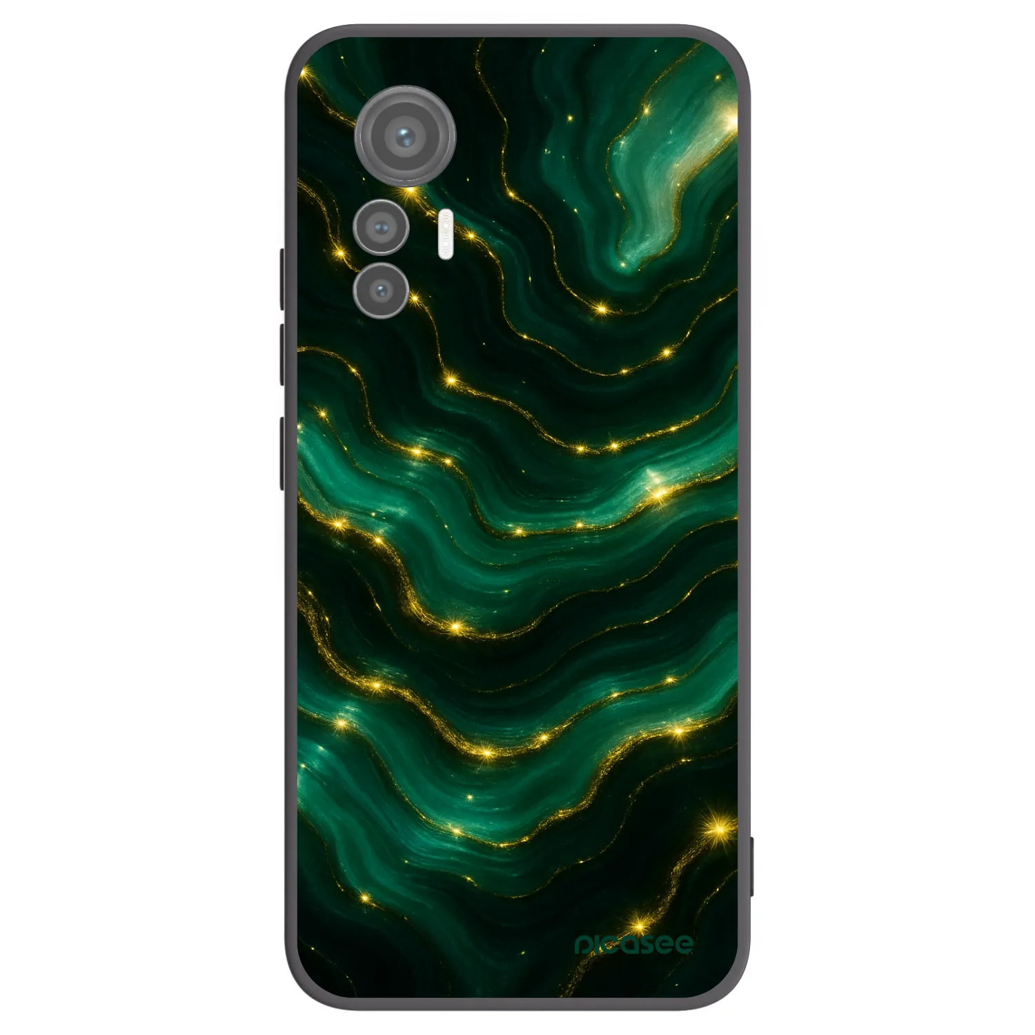 Picasee silikonowe czarne etui na Xiaomi 12 Lite - Emerald