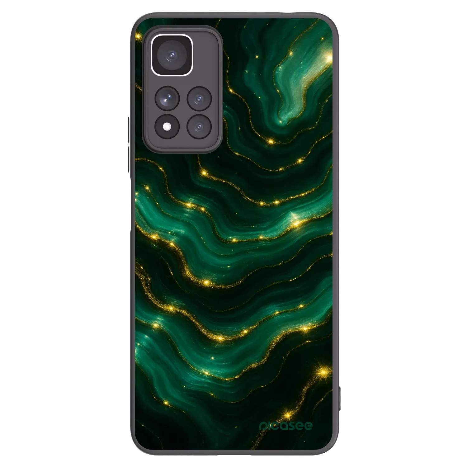 Picasee silikonowe czarne etui na Xiaomi Redmi Note 11 Pro+ 5G - Emerald