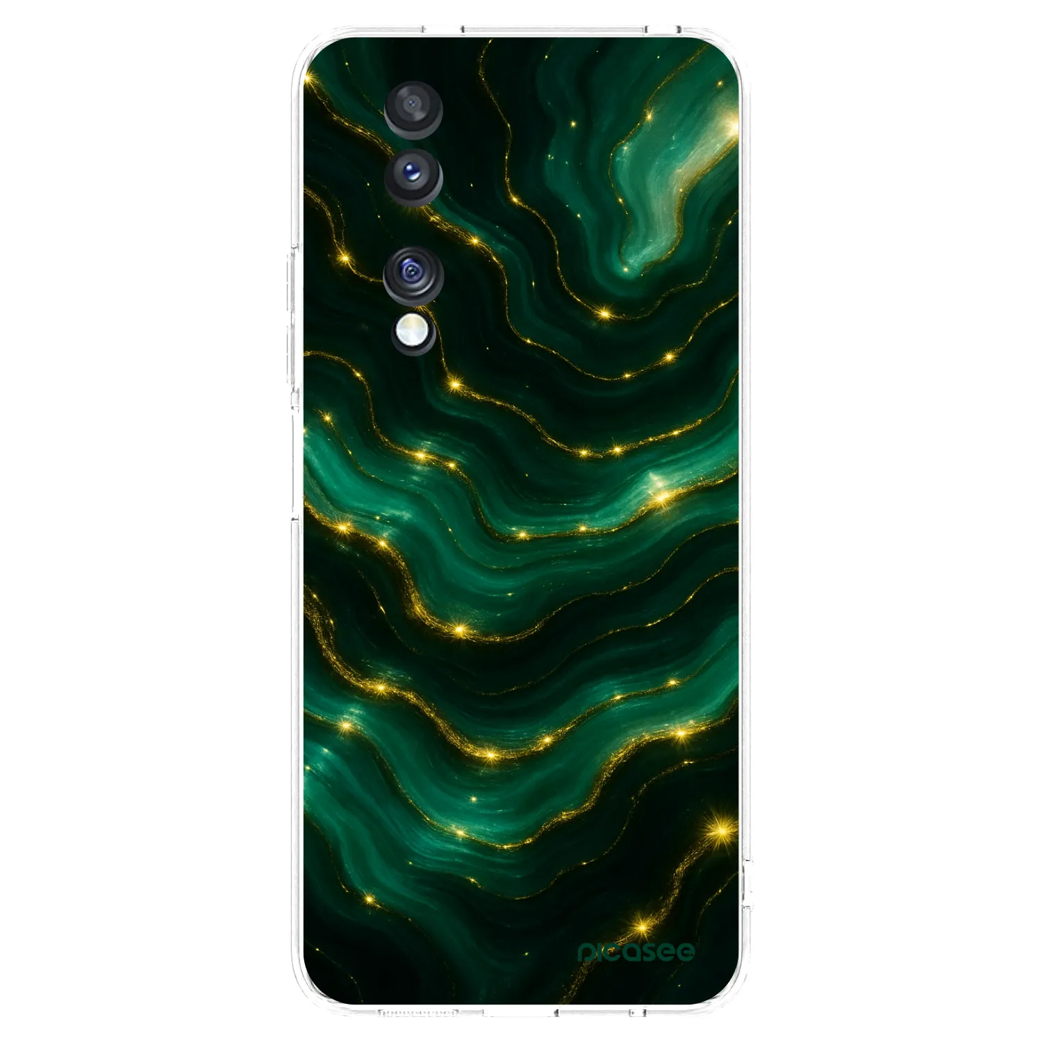 Picasee silikonowe przeźroczyste etui na Honor 70 - Emerald