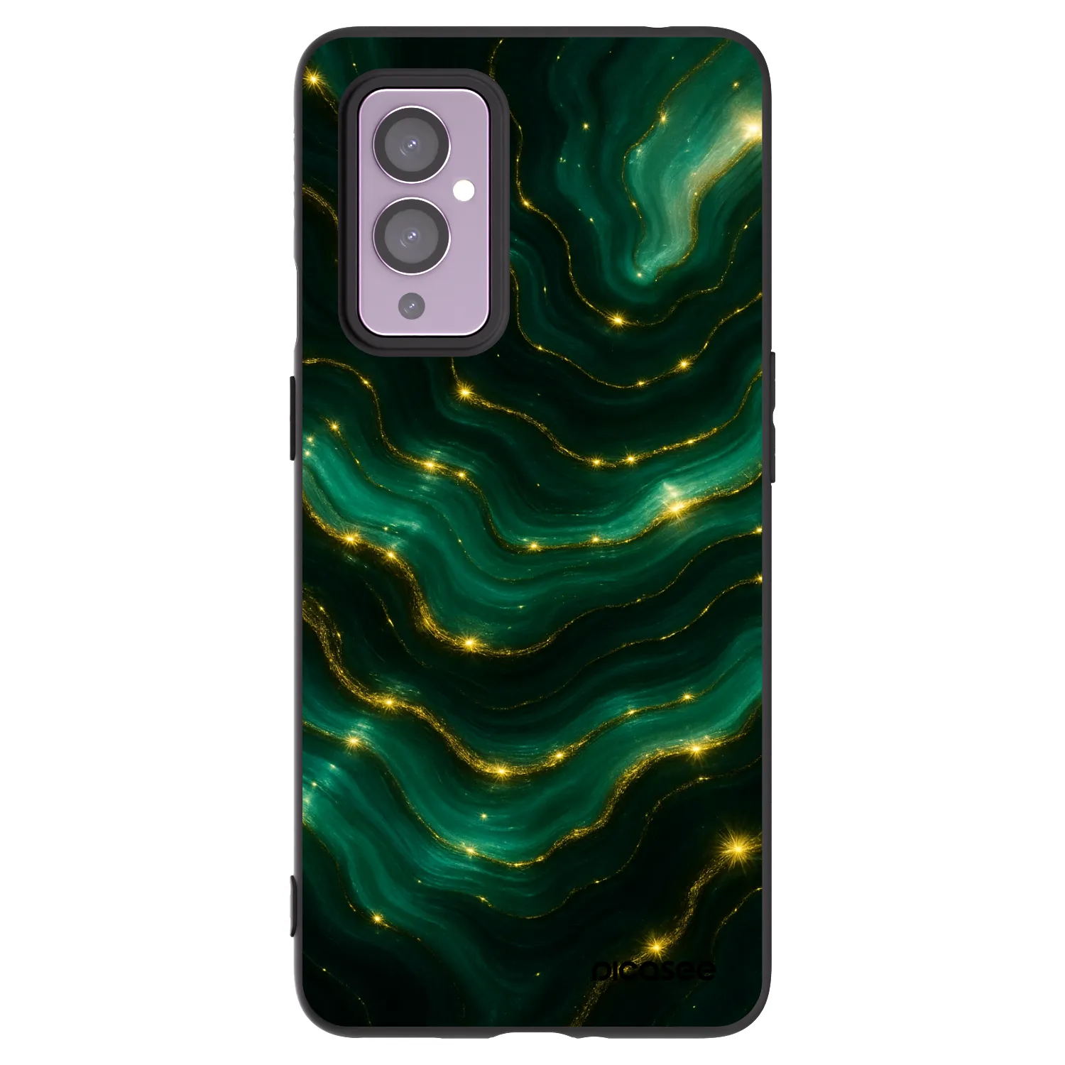 Picasee silikonowe czarne etui na OnePlus 9 - Emerald
