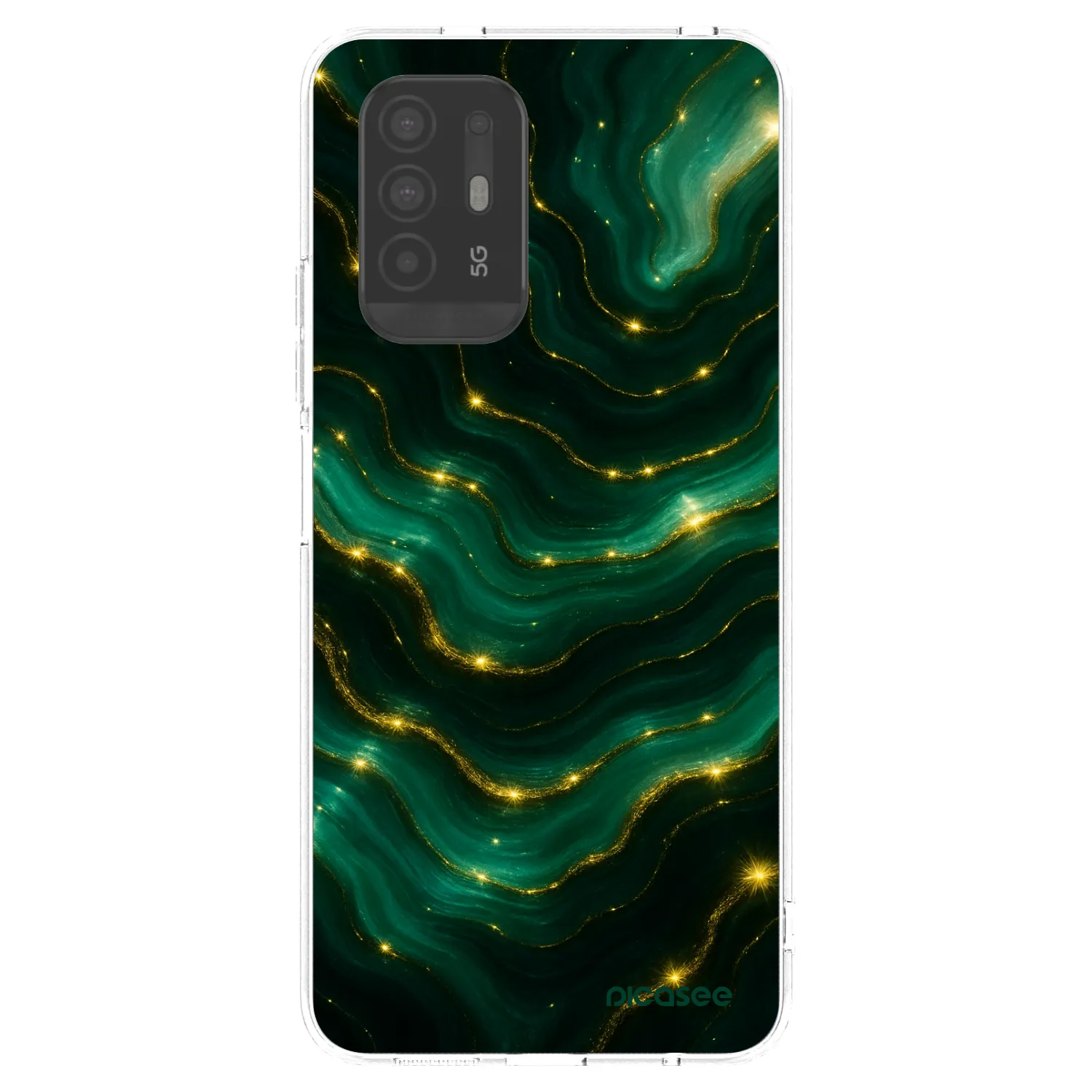 Picasee silikonowe przeźroczyste etui na OPPO A94 5G - Emerald